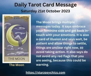 Daily Tarot Card  for Today - The Moon