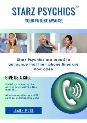 Starz Psychics is proud to announce we now offer PHONE READINGS